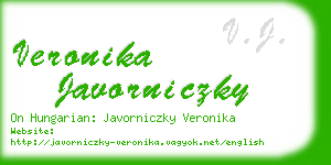 veronika javorniczky business card